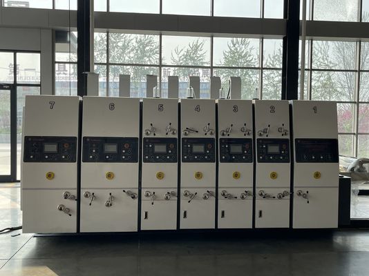 40000 KG Режущая машина Слоттинг Смертная печатная коробка Свинцовая упаковочная коробка Автоматический 3-цветный принтер