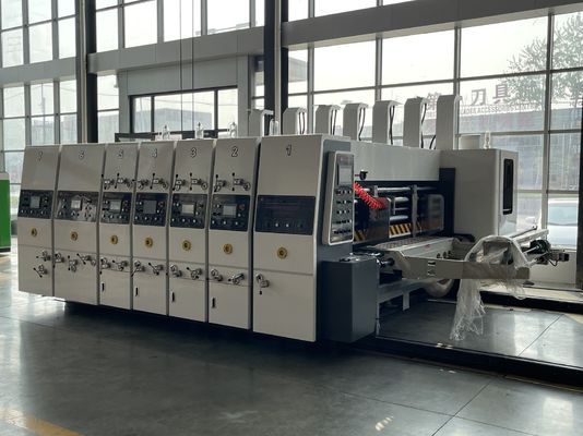 40000 KG Режущая машина Слоттинг Смертная печатная коробка Свинцовая упаковочная коробка Автоматический 3-цветный принтер