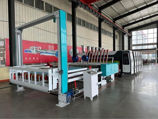 180000 KG Автоматический высокоскоростной коругатор Flexo Четырехцветный принтер Diecutter Shacker