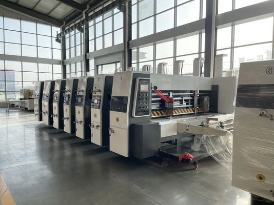 Полностью автоматическая четырёхцветная печатная слотная режущая машина для карточных коробок