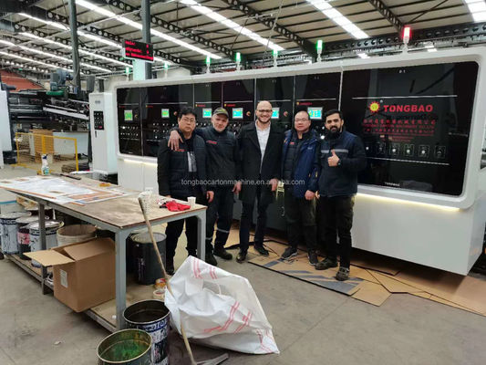 Волнообразная коробка машинная папка Склеиватель встроенный с 2/3/4 цветовой высокоскоростной флексопечати