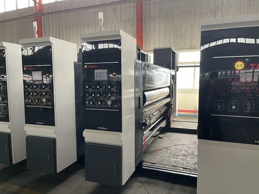 1200 мм Автоматическая флексопечать Слоттинг Стрижка резка Складывание Клейка Связка Встроенная машина