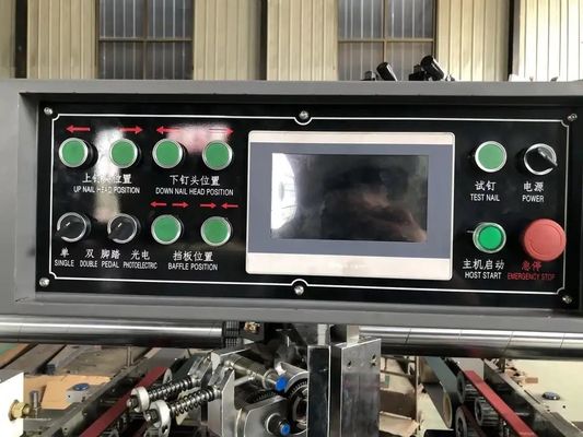 Полуавтоматическая швейная двойная сервокартонная коробка с толкательной пластиной
